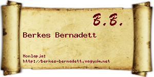 Berkes Bernadett névjegykártya