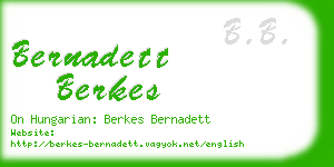 bernadett berkes business card